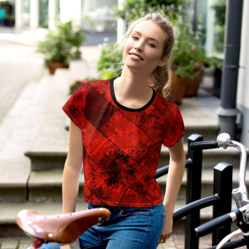 T-shirt court Fougère "Power Flower" jomélo