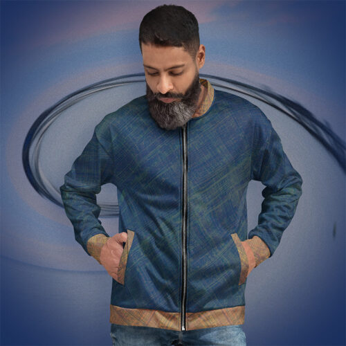 Veste Bomber unisexe "Médiéval Blue" - jomélo