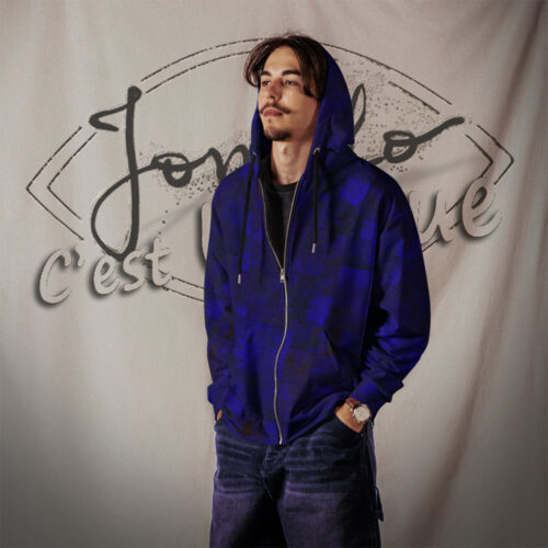 Sweat à Capuche zipper Fougère "Marine" Jomélo