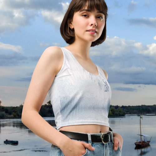 Crop-top "Sun Love Blue" jomélo